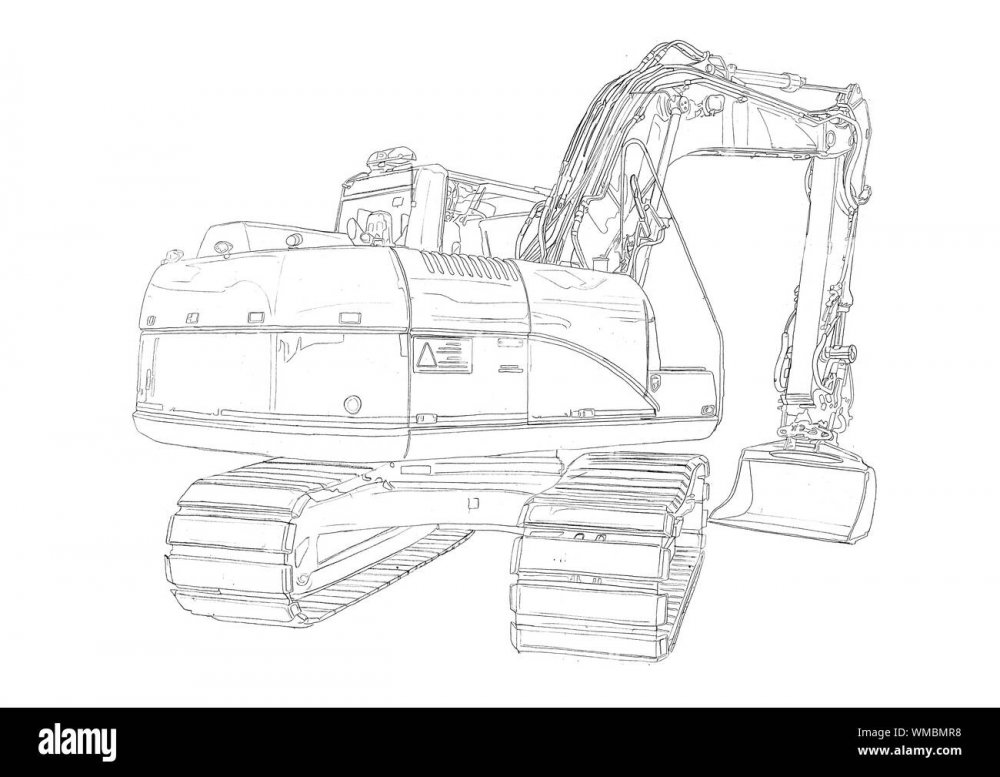 Арт экскаватор иллюстрация