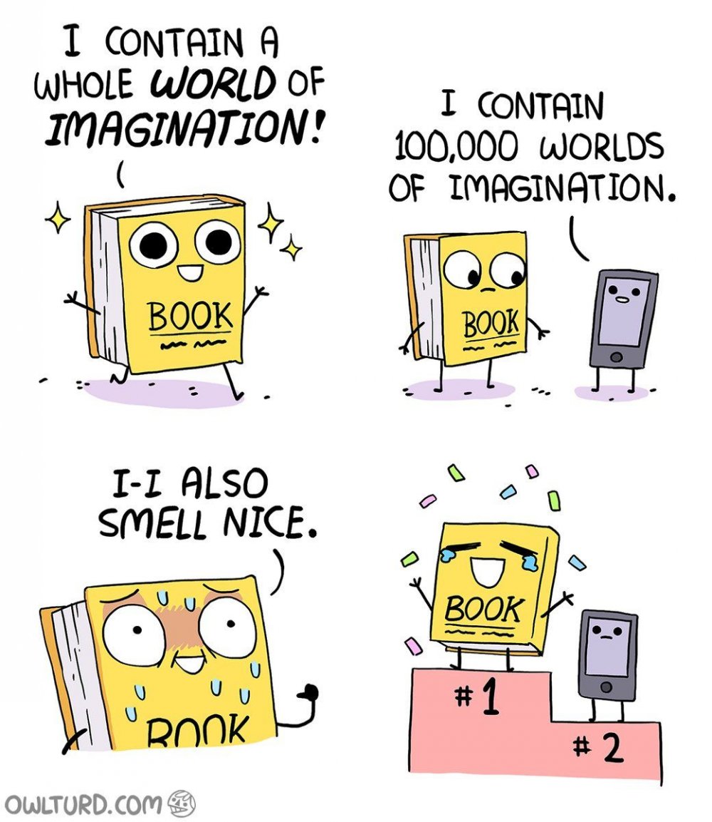 Юмор про книги и чтение