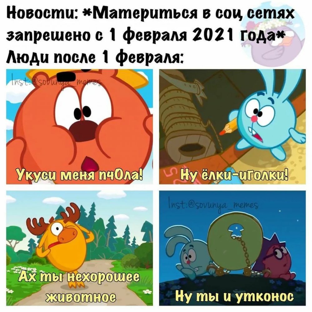 Мемы про смешариков