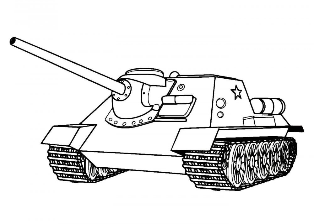 Раскраски танков т34 для мальчиков