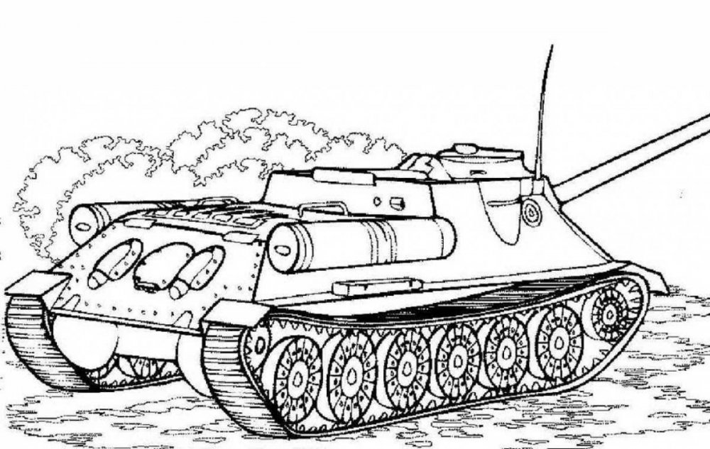 Раскраски для мальчиков танк т 90