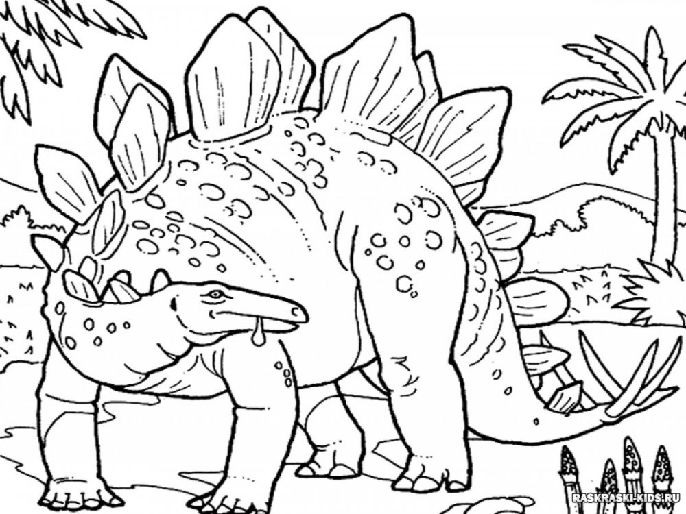 Анкилозавр раскраска печать