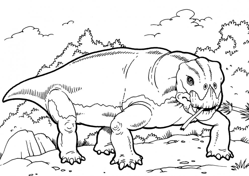 Раскраски динозавры для детей 3-4 лет