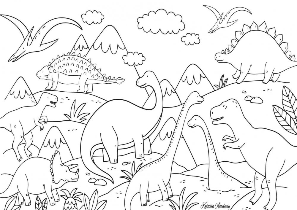 Раскраска динозавры