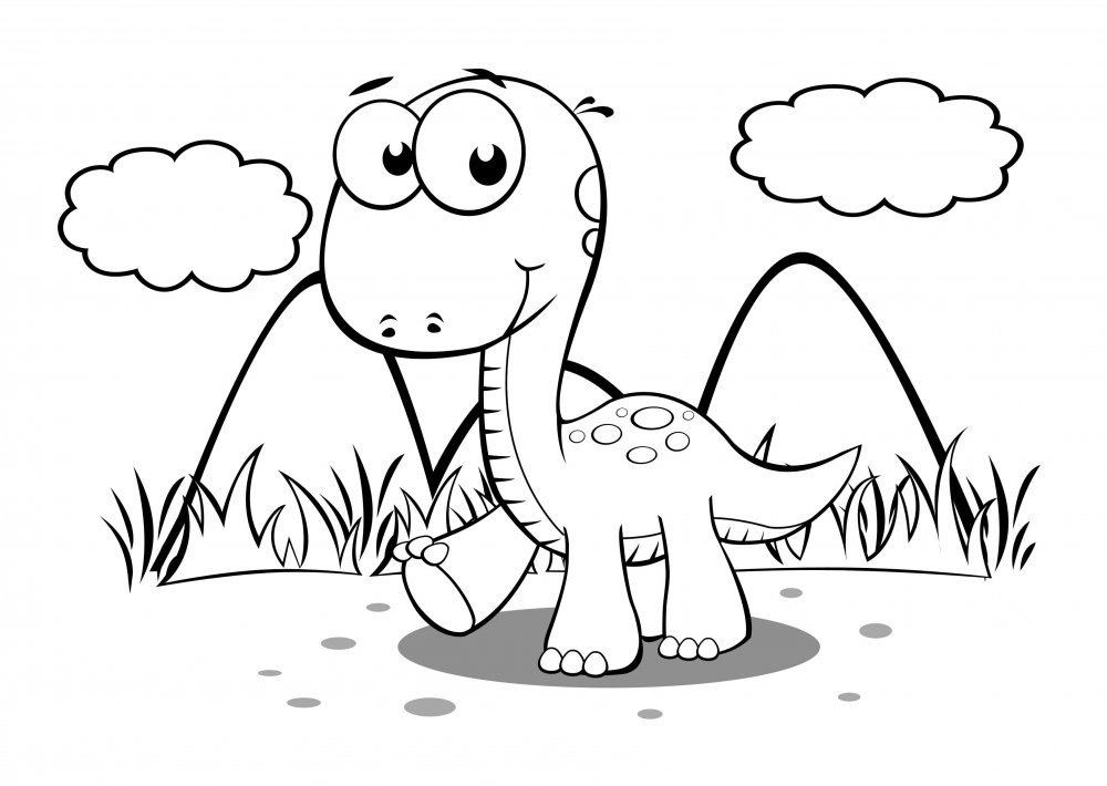 Тарбозавр мультфильм раскраска