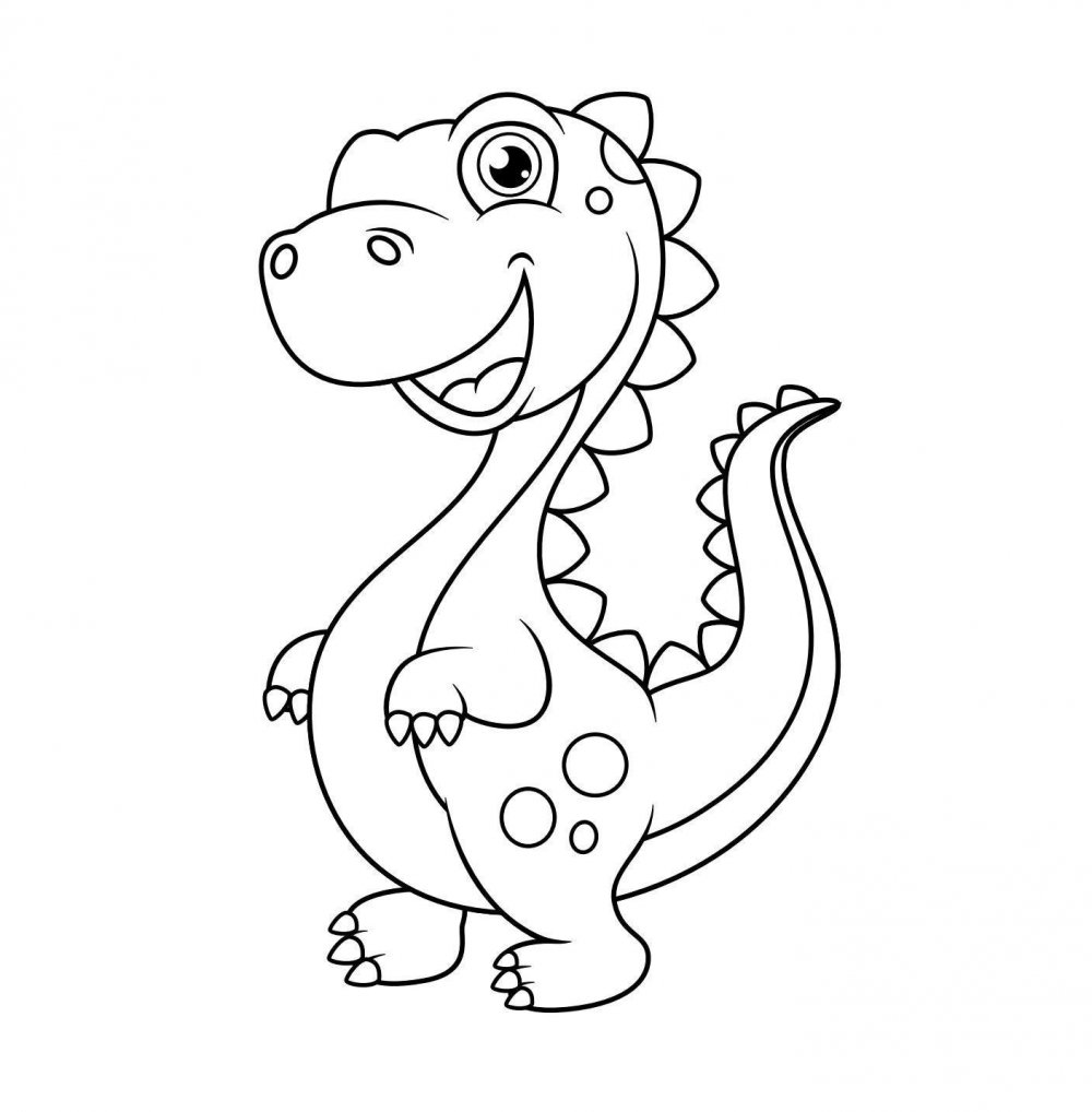 Раскраска динозавры Дино рекс