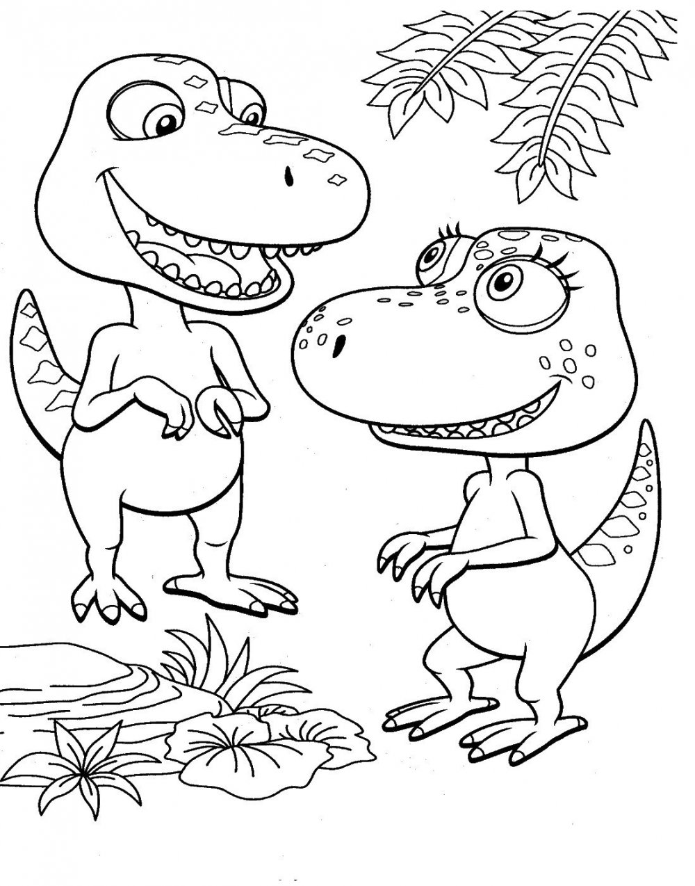 Раскраски динозавры маленькие