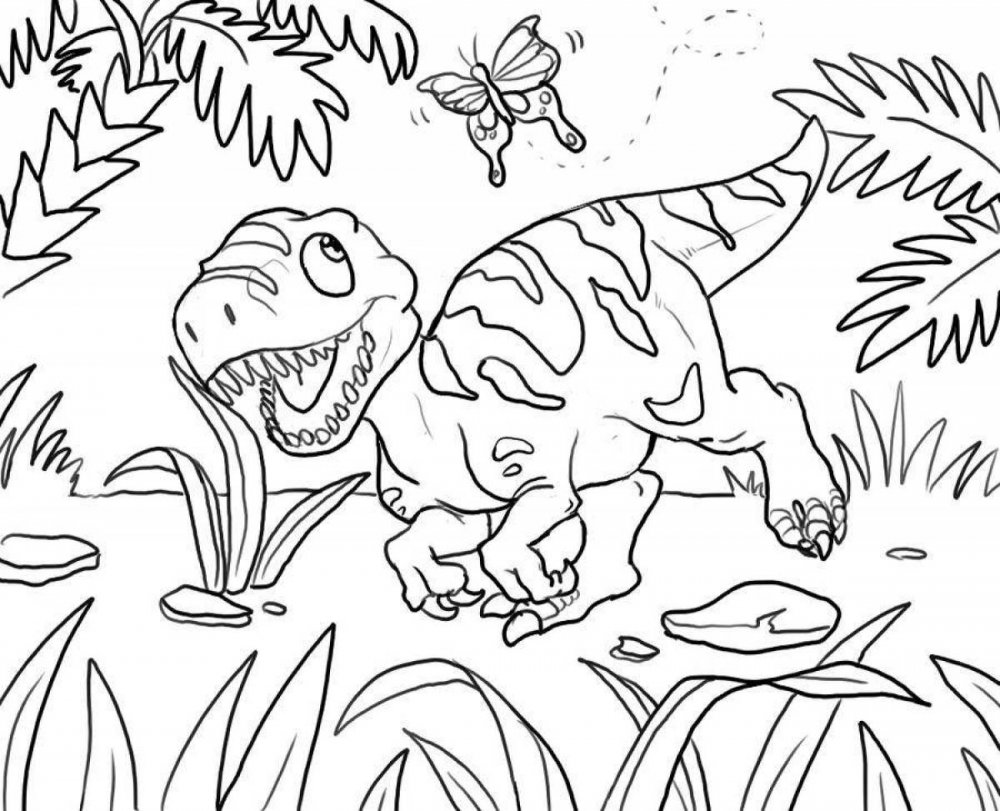 Поезд динозавров Стегозавр раскраска
