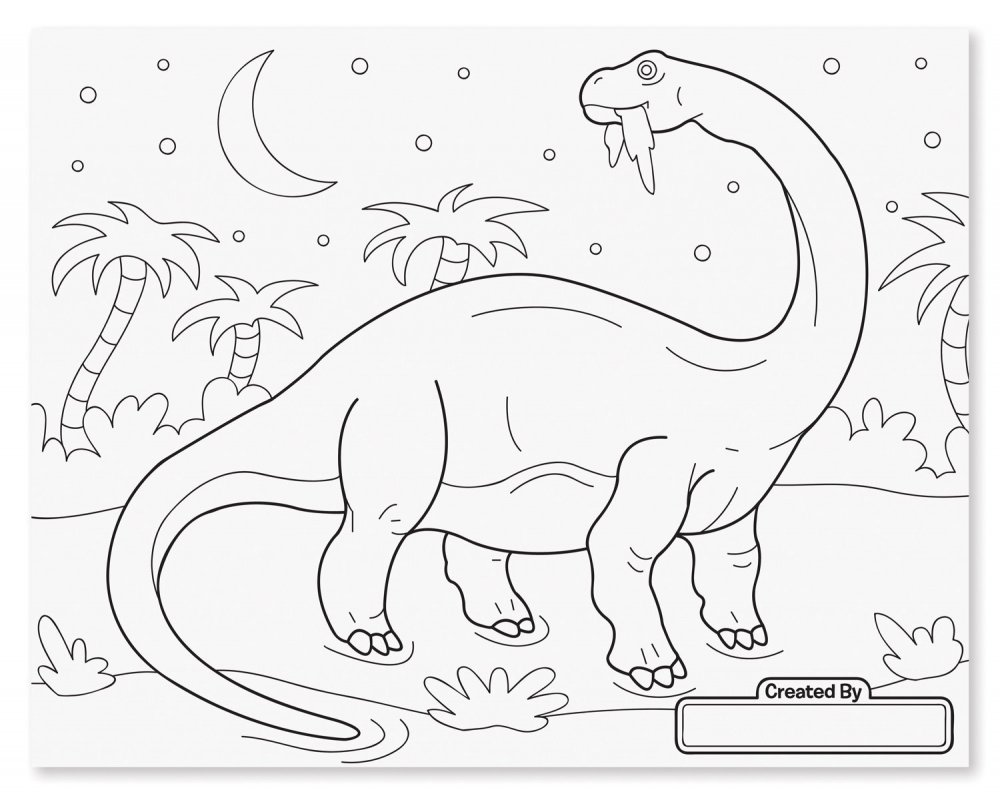 Раскраска динозавры для детей 3 лет