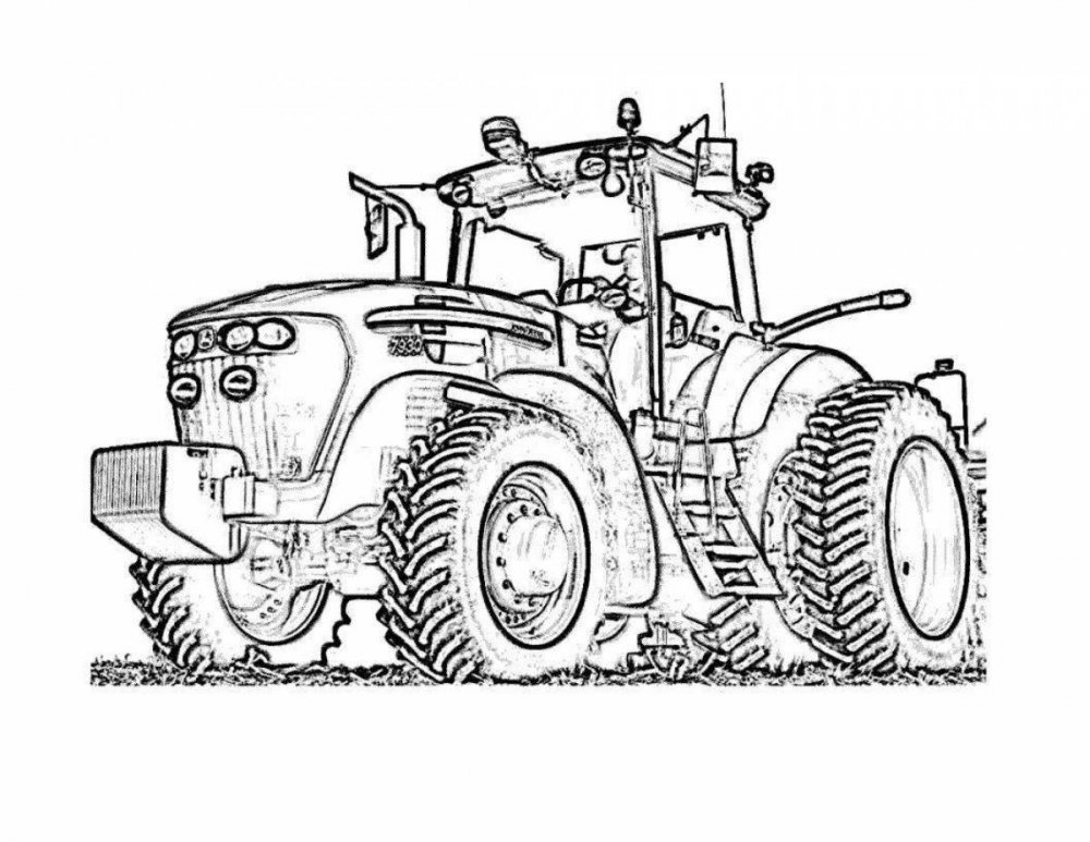 Раскраски трактора для мальчиков