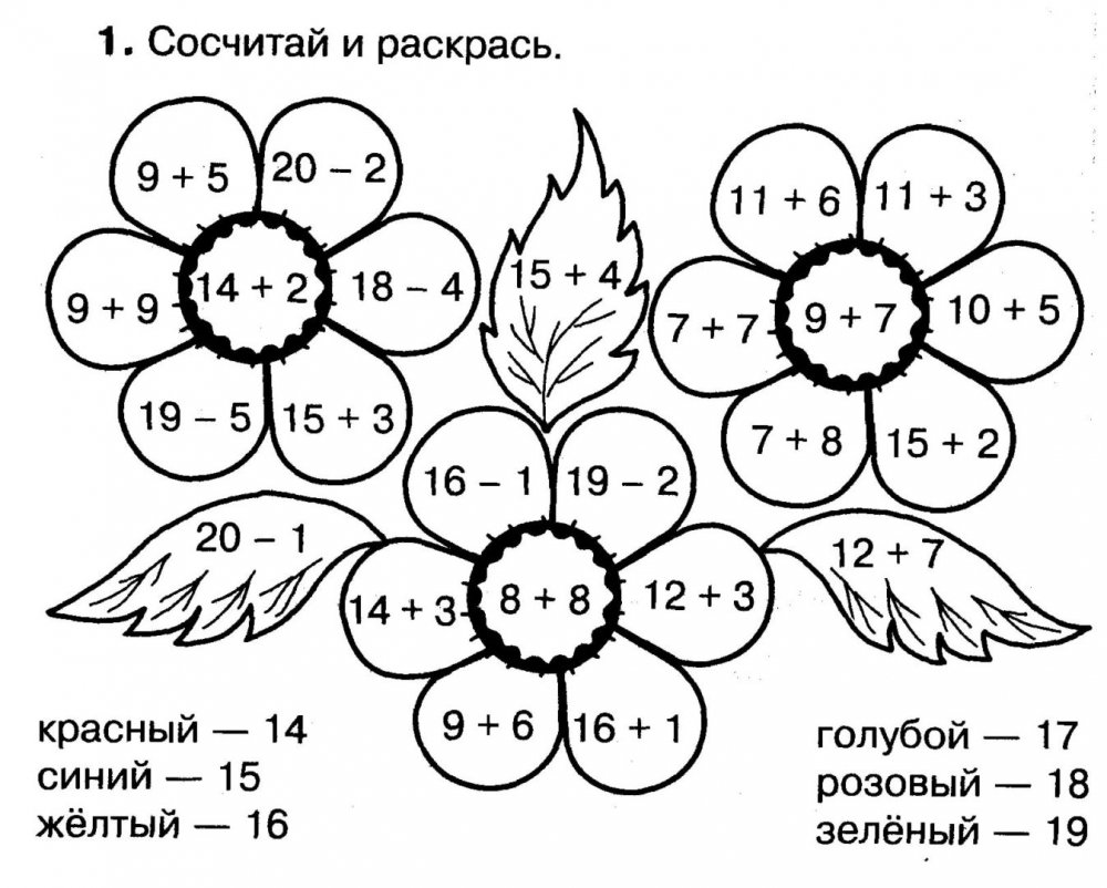 Раскраска с примерами