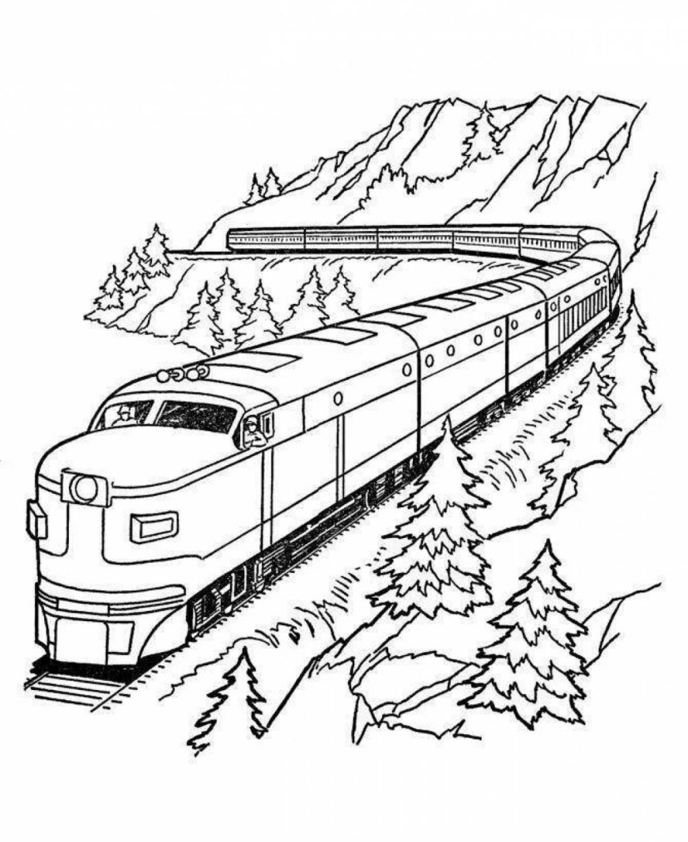 Раскраска поезд Аэроэкспресс