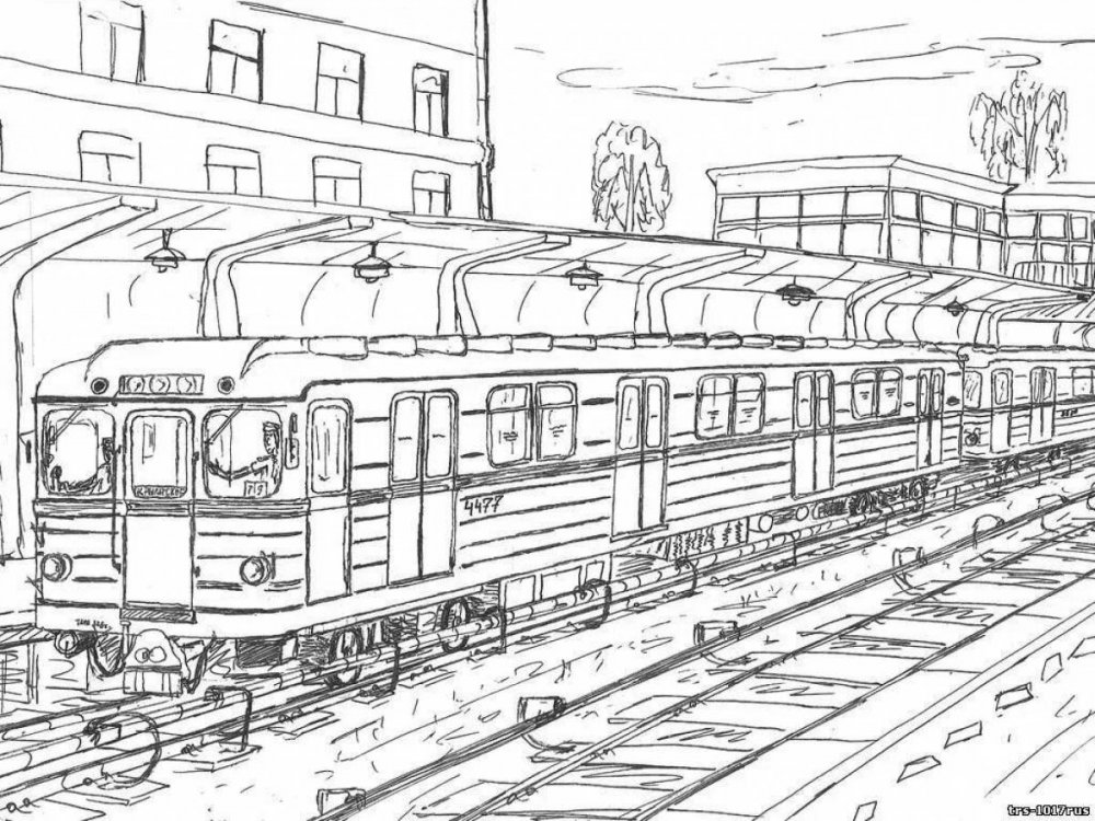 Раскраска поезд