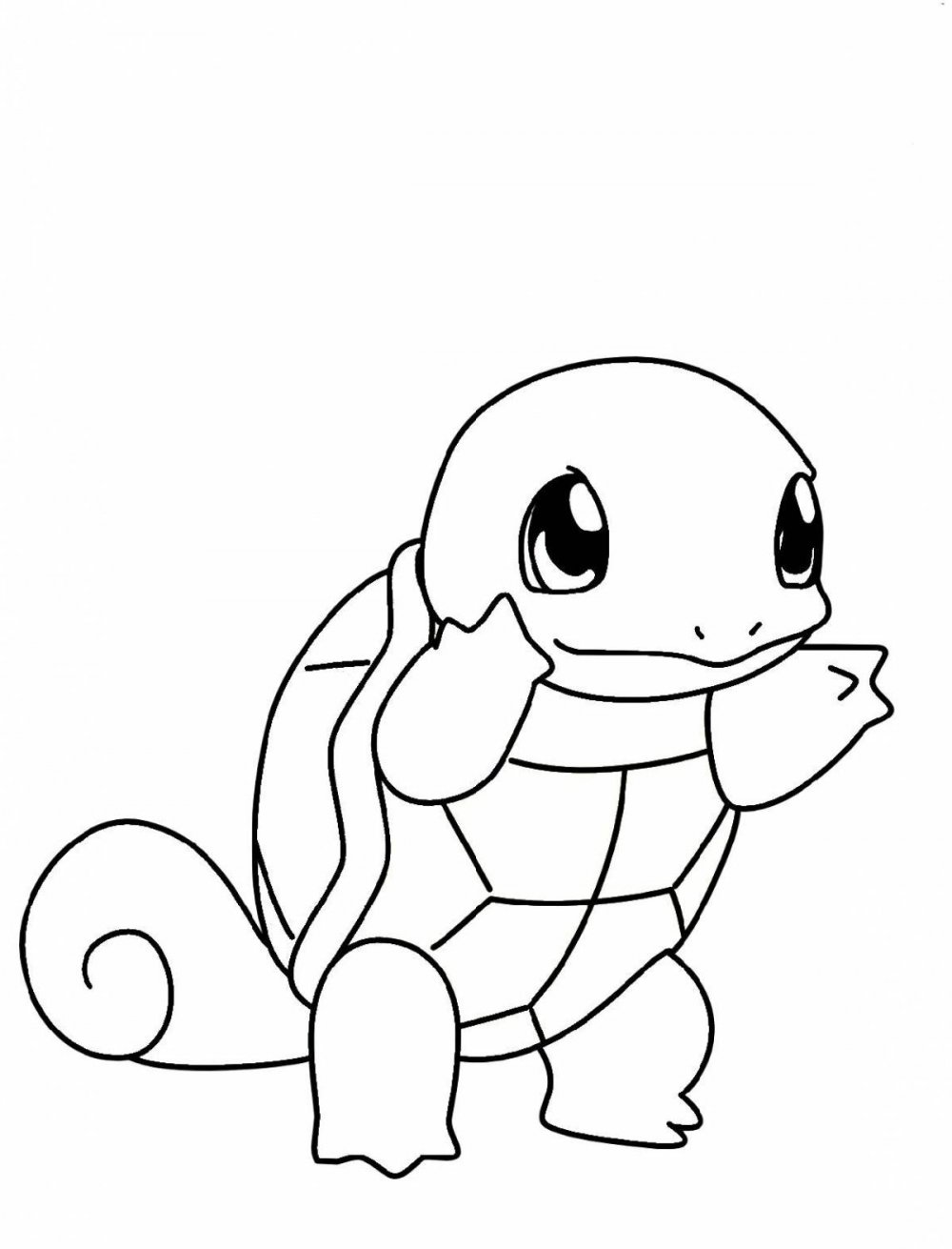 Раскраска покемон черепаха