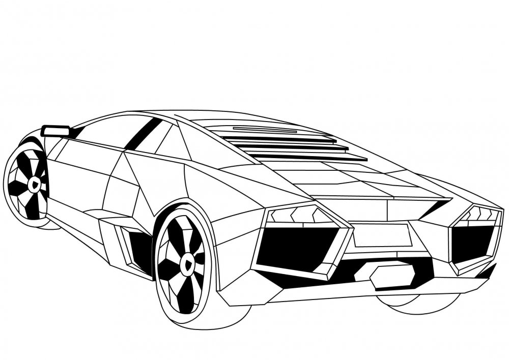 Раскраска машины Ламборджини авентадор