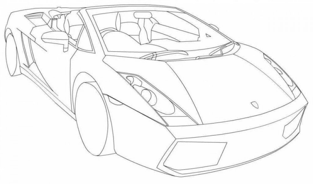 Раскраска Lamborghini Gallardo