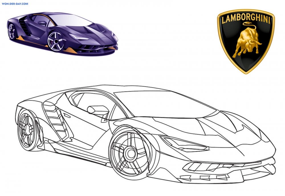 Lamborghini Veneno раскраска