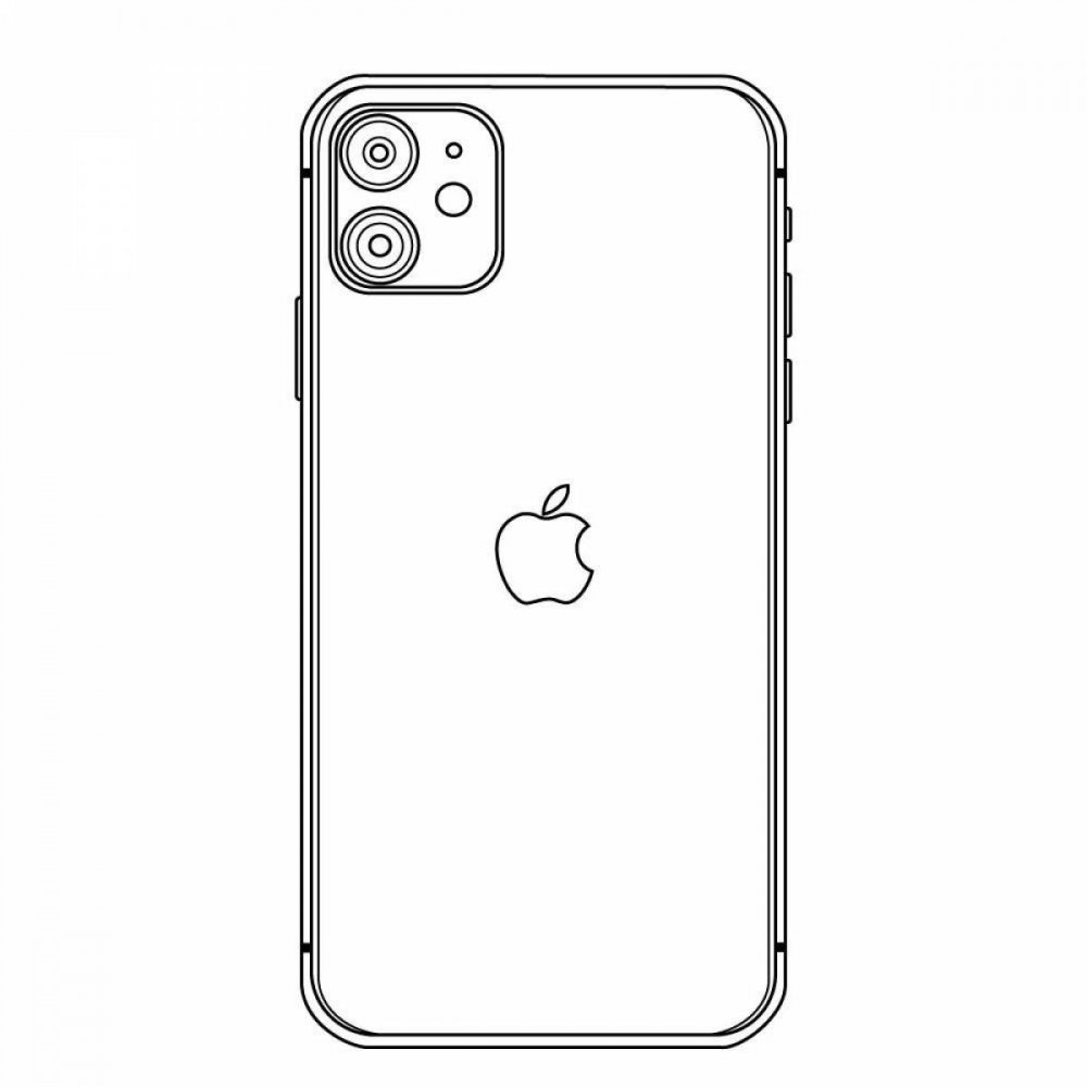 Айфон 11 распечатка и сзади и сперереди