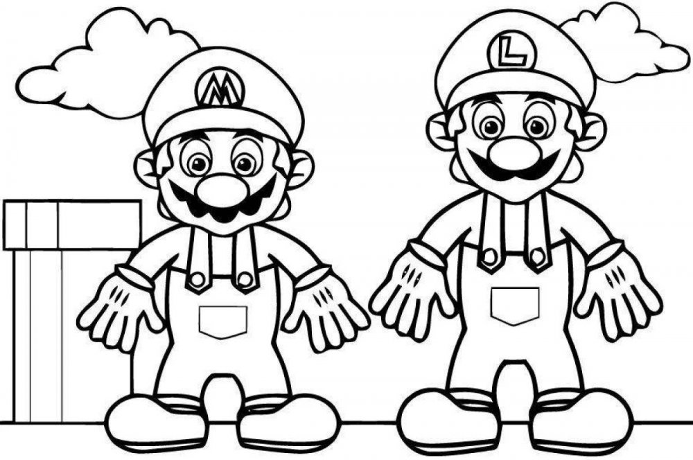 Paper Mario раскраска