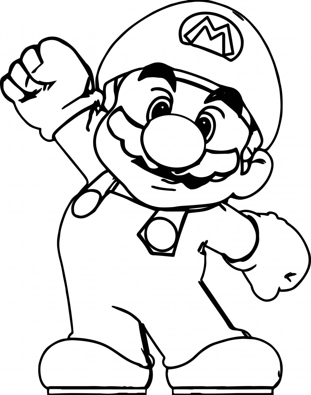 Супер Марио раскраска Луиджи