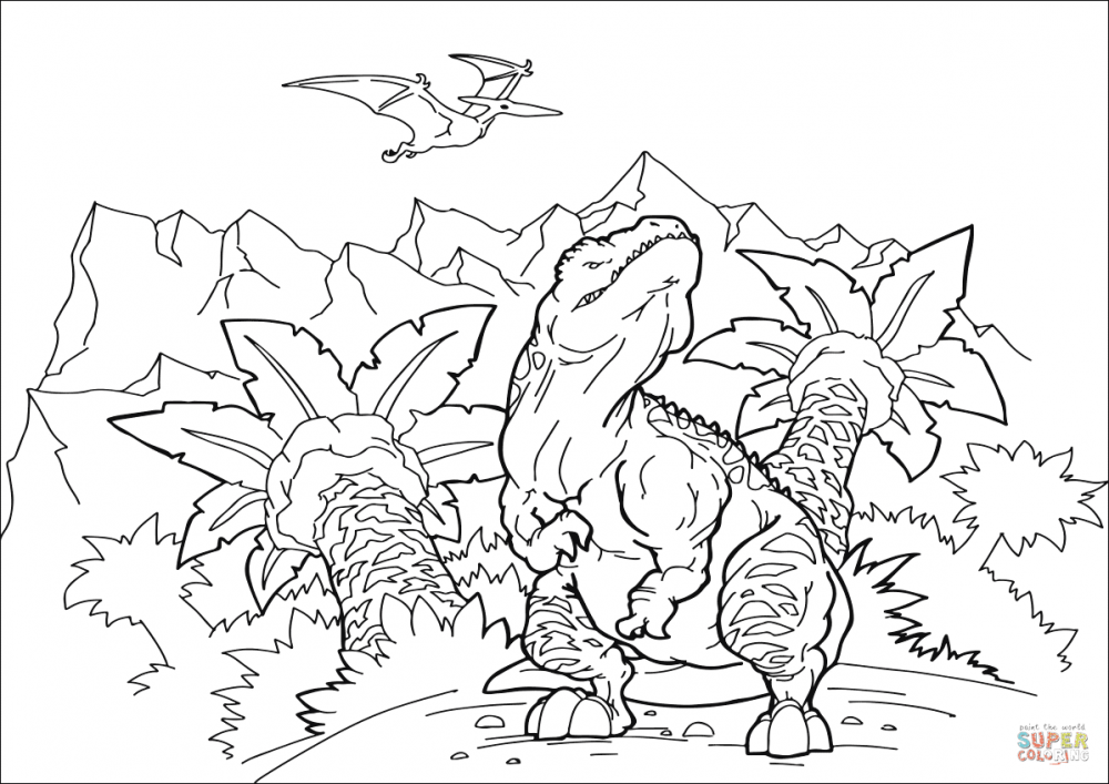 Динозавр из истории игрушек раскраска