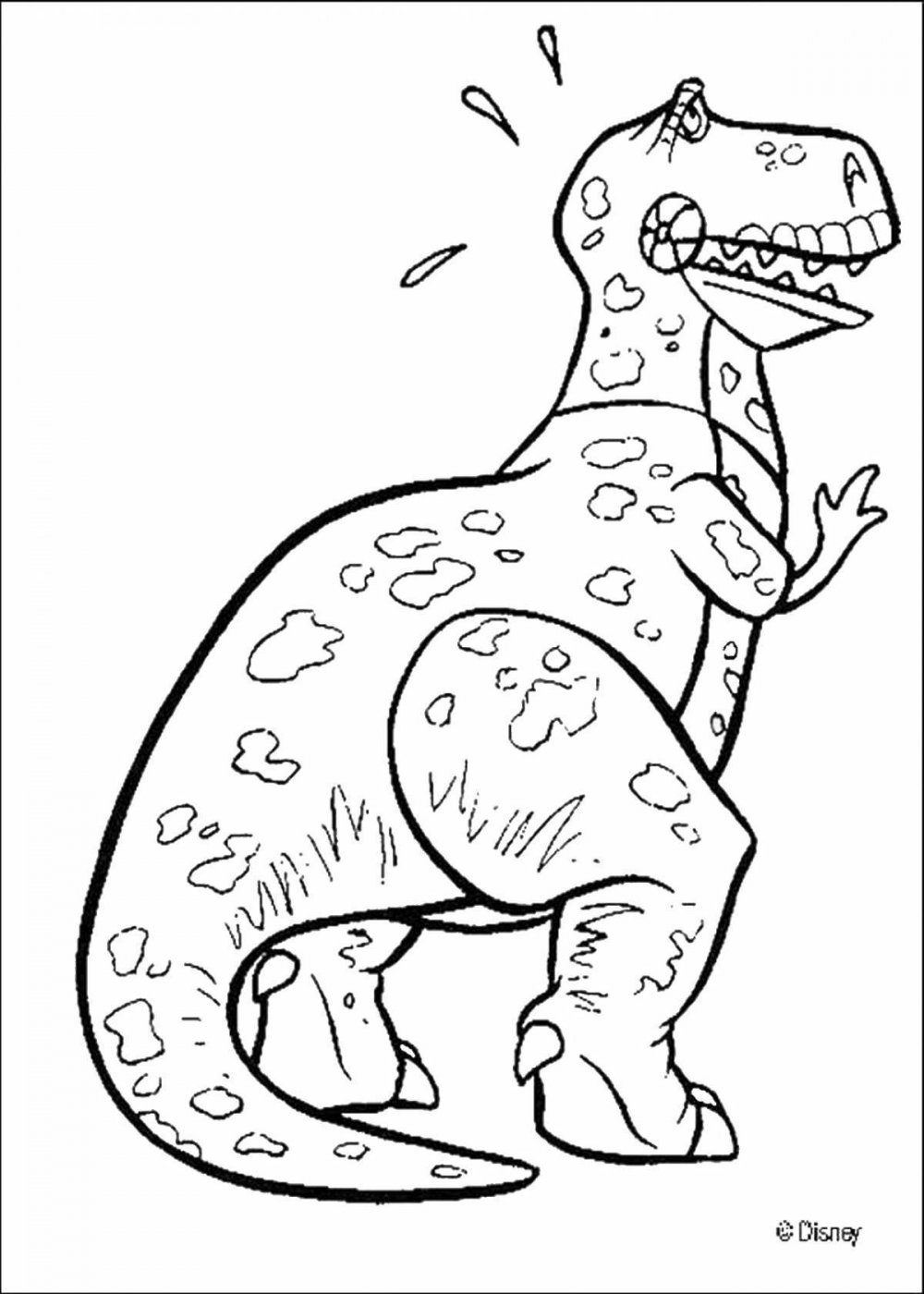 Раскраска Тарбозавр мультик