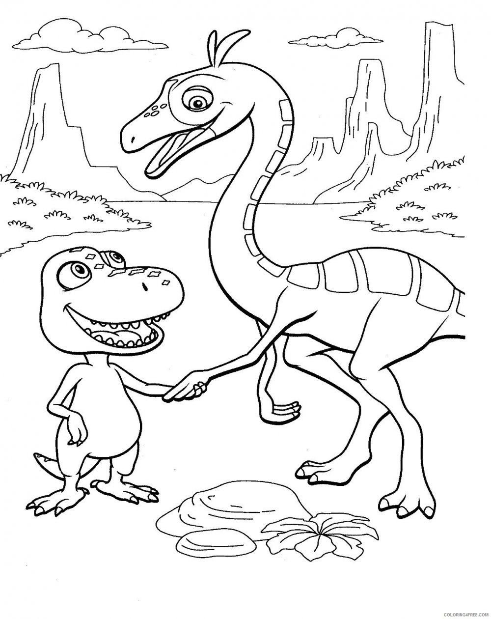 Хороший динозавр раскраска