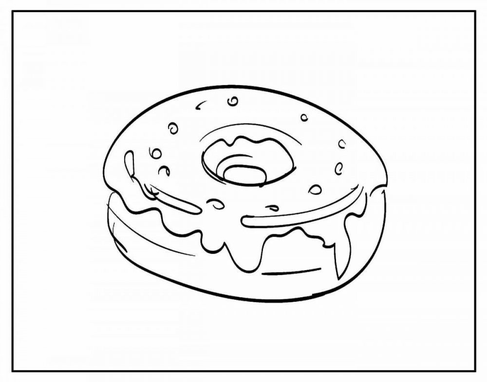 Раскраска для девочек антистресс пончик