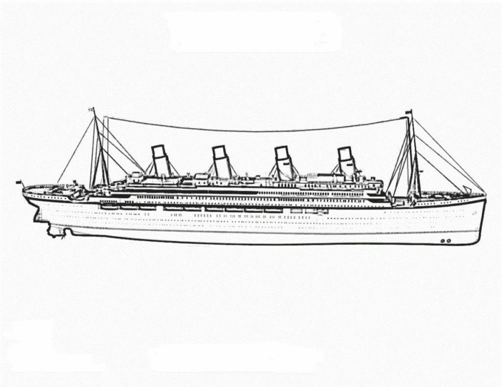Британик корабль рисунок