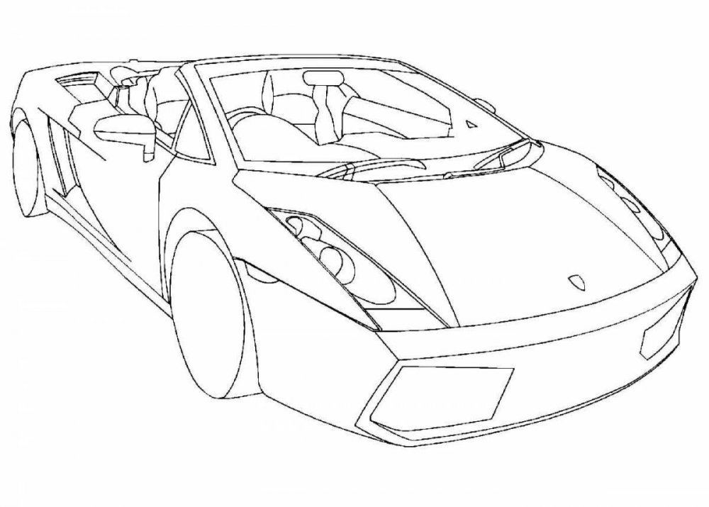 Раскраска Lamborghini Gallardo