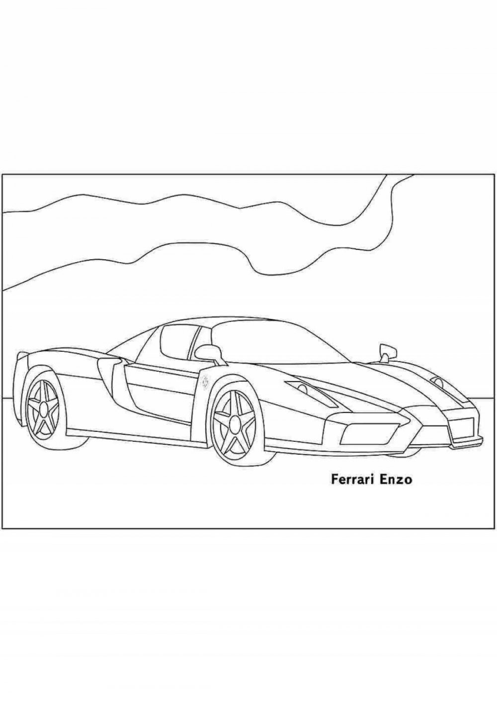 Раскраска Ferrari California