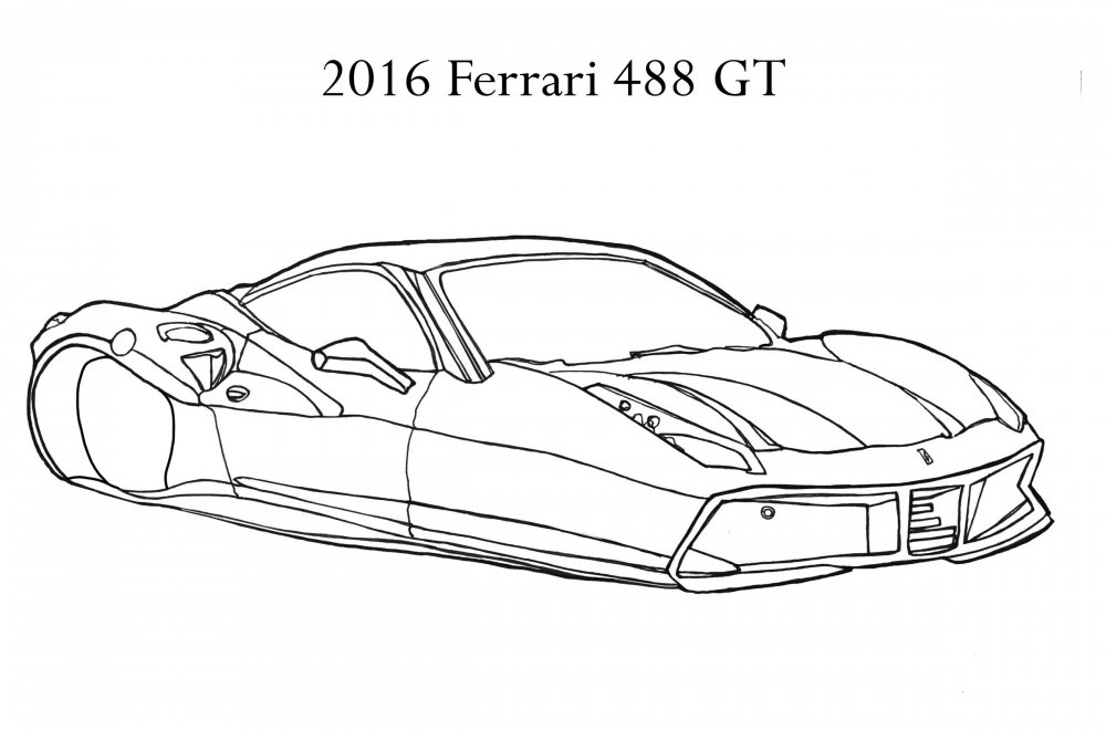 Ferrari 458 Italia раскраска