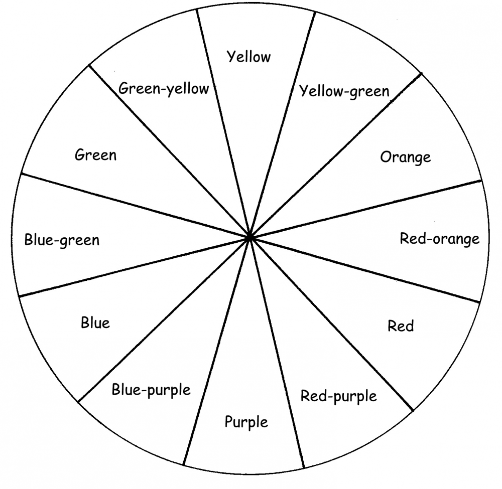 Цветовой круг для раскрашивания