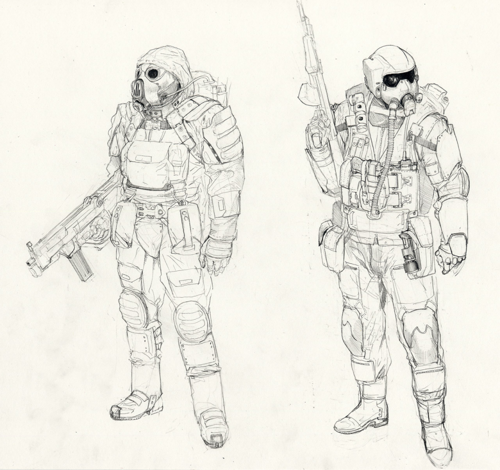 Скетчи для рисования солдат