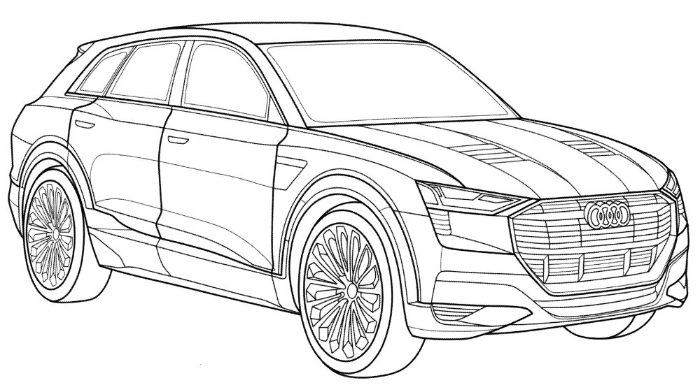 Раскраска Audi r8