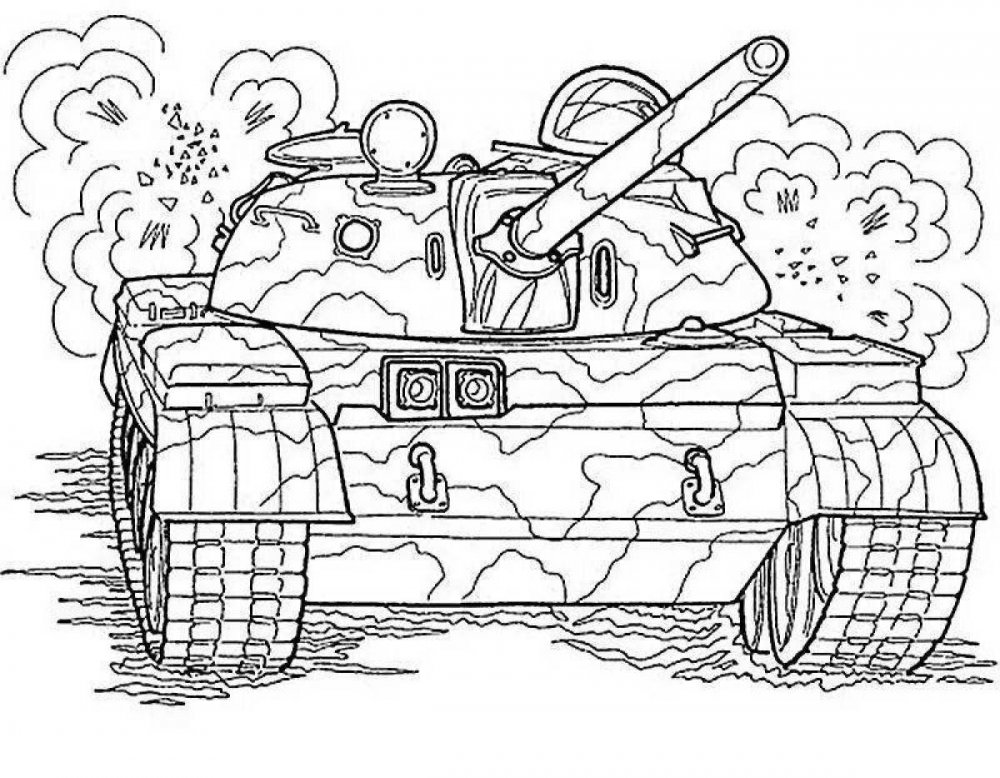Раскраски танкисты для дошкольников