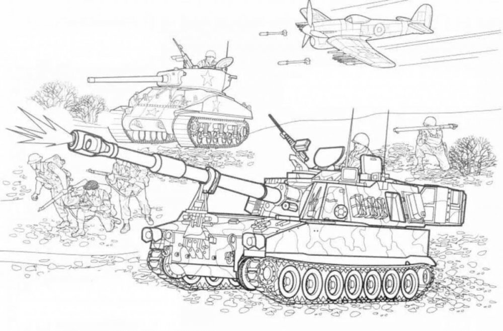 Раскраска танк т 90 МС