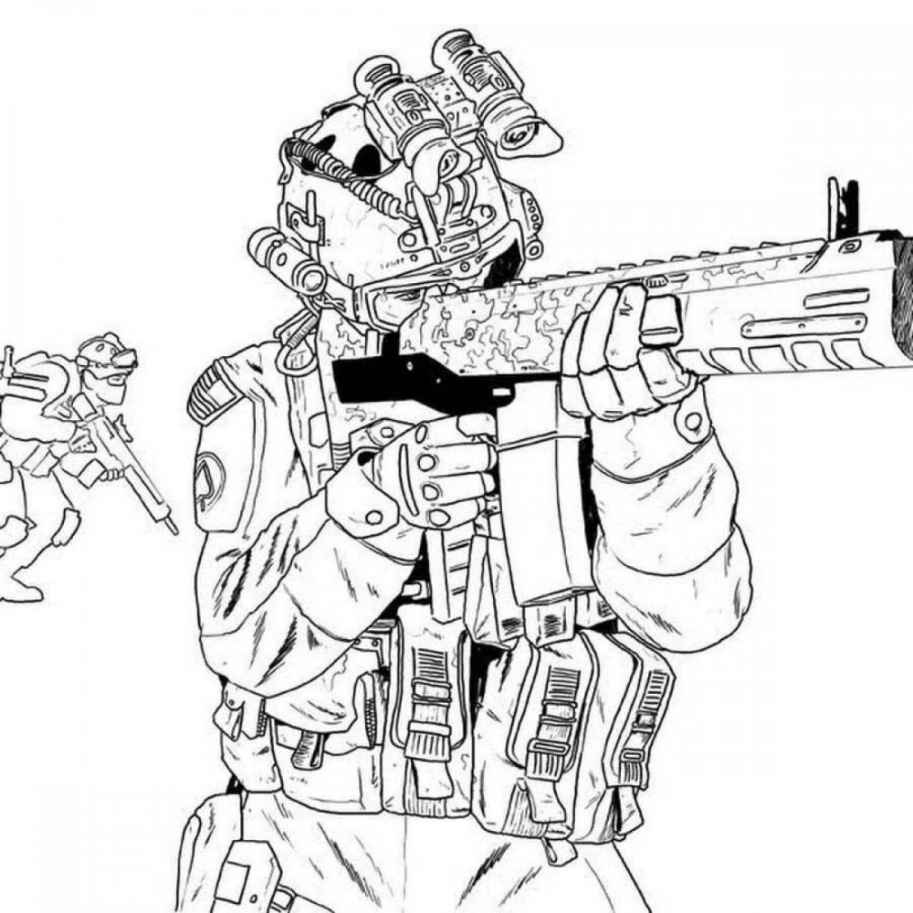 Раскраска Call of Duty Modern Warfare