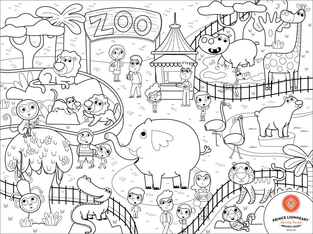 Раскраска для малышей. Зоопарк