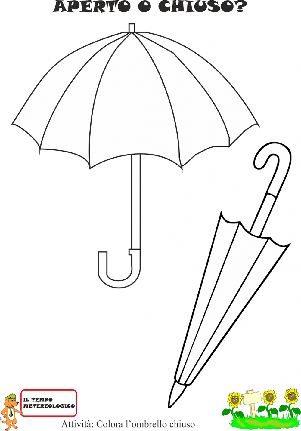 Зонт раскраска для детей