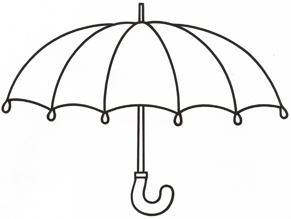 Раскраска осенний зонтик для детей