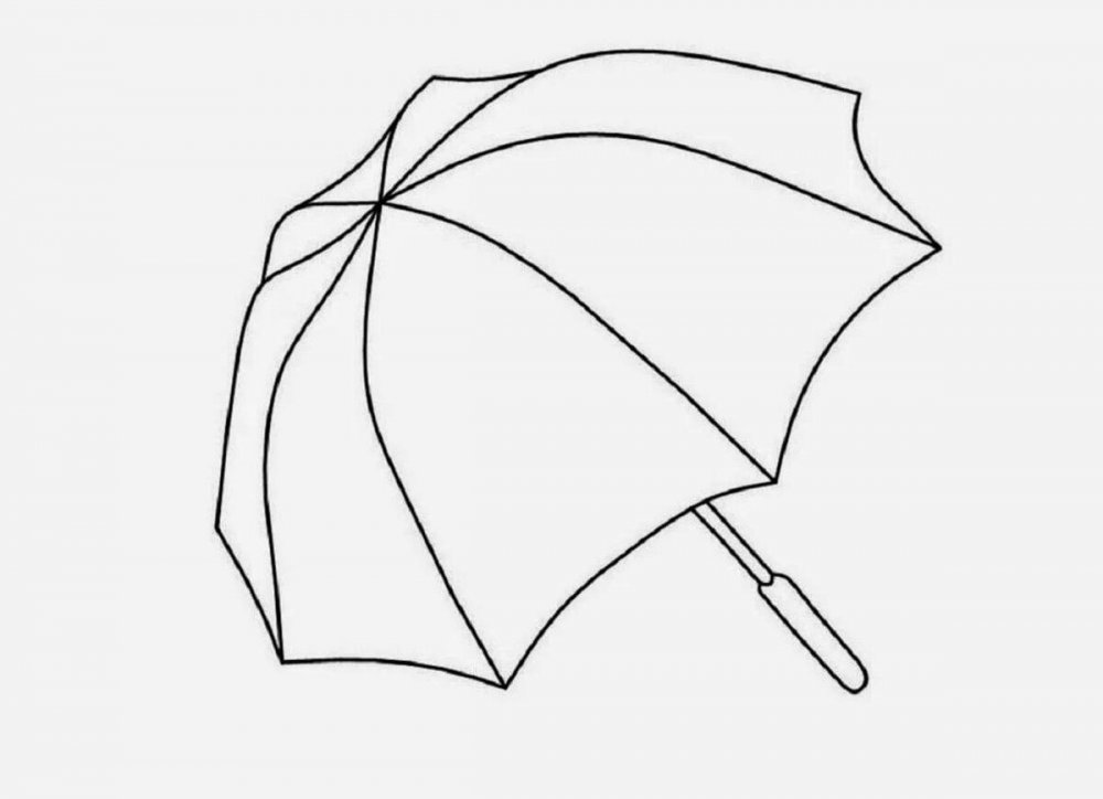 Разукрашка зонтик