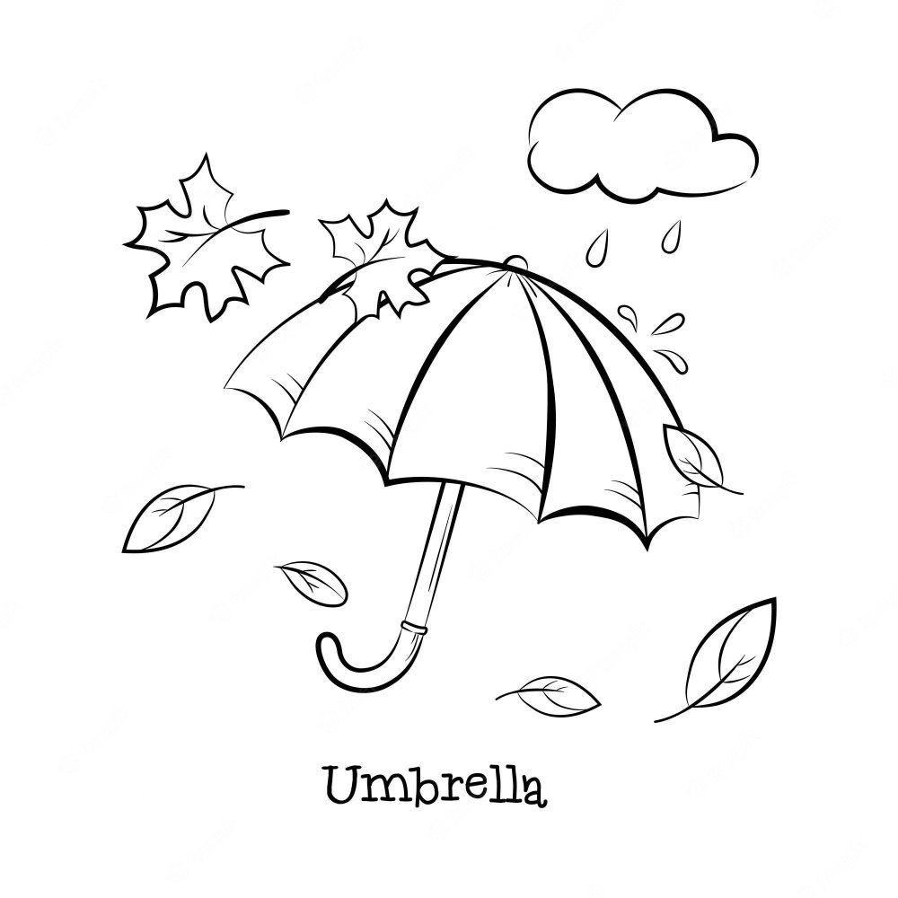 Зонт с узорами раскраска