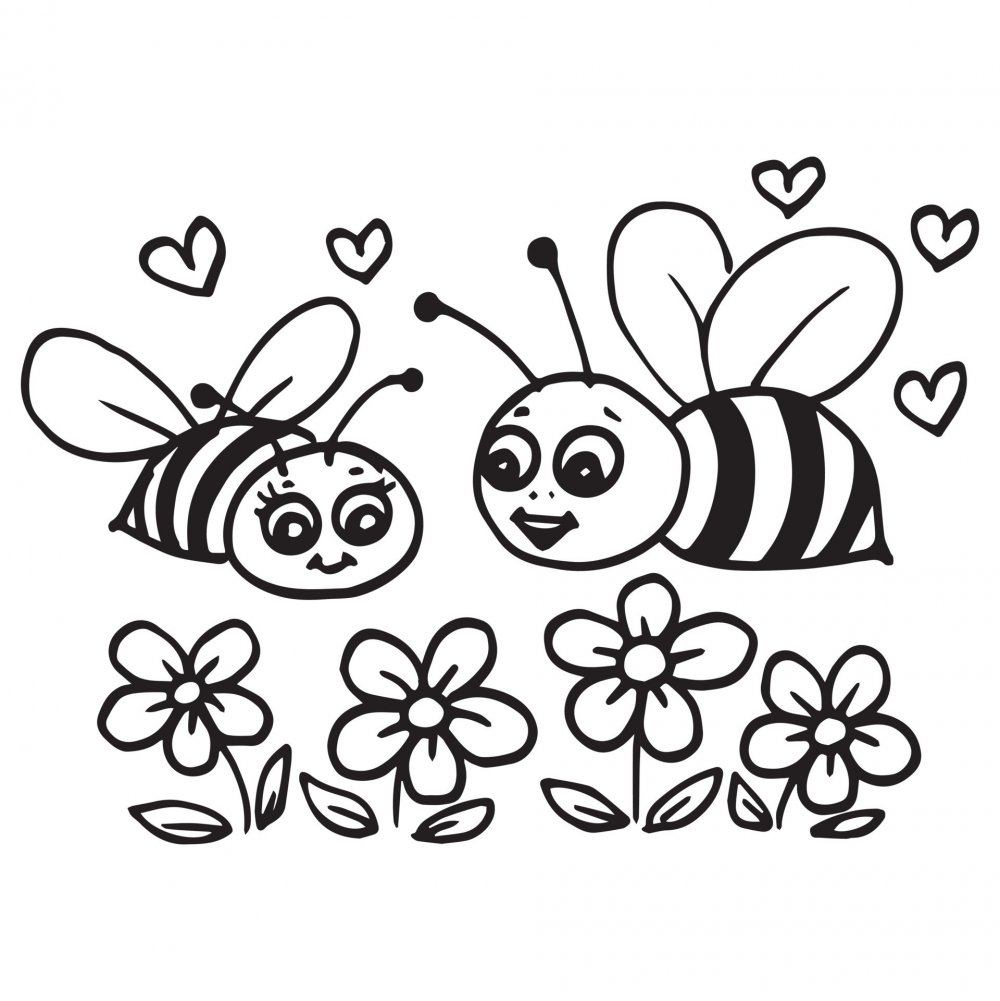Раскраски для девочек Пчелка