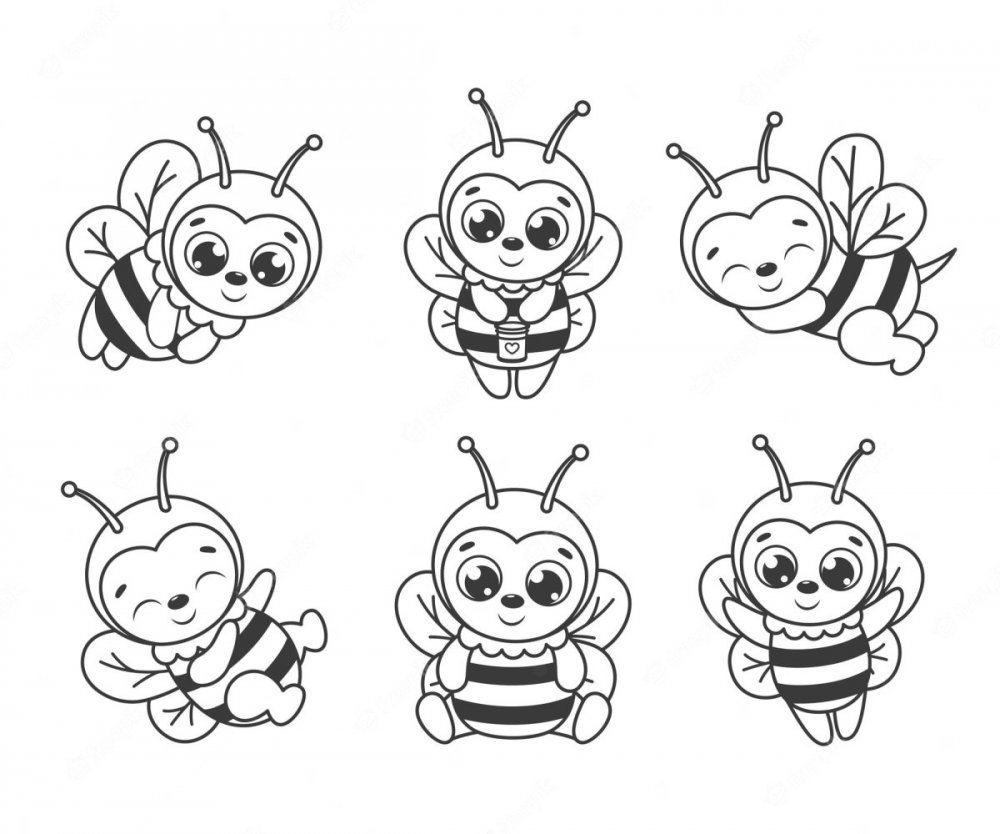 Пчела рисунок для детей простой