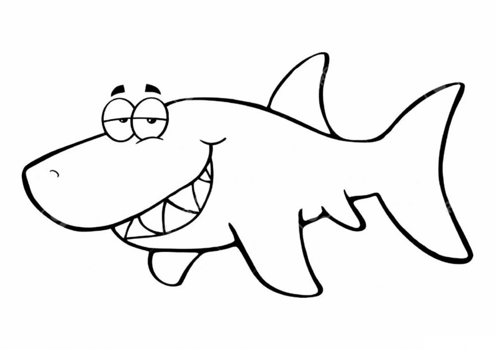 Акула из Икеи нарисованная