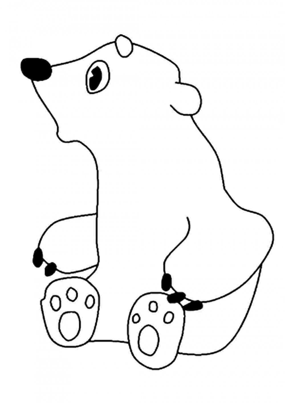 Белая Медведица Умка раскраска для детей