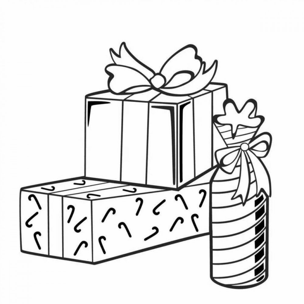 Рисование подарочной коробки