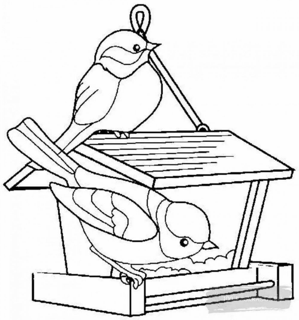 Кормушка для птиц для раскрашивания