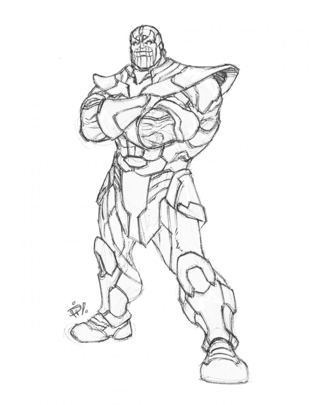 Раскраска Мстители Танос